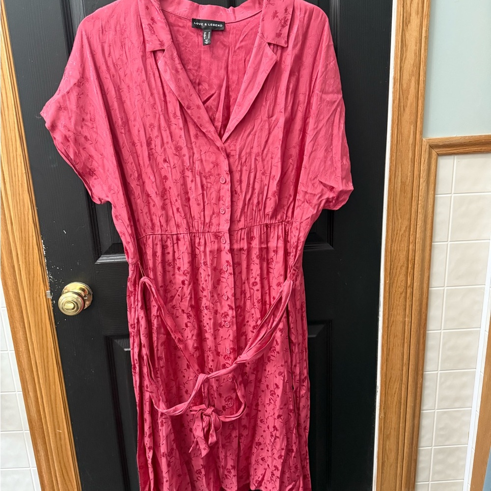Love & Legend Vibrant Pink Midi Dress